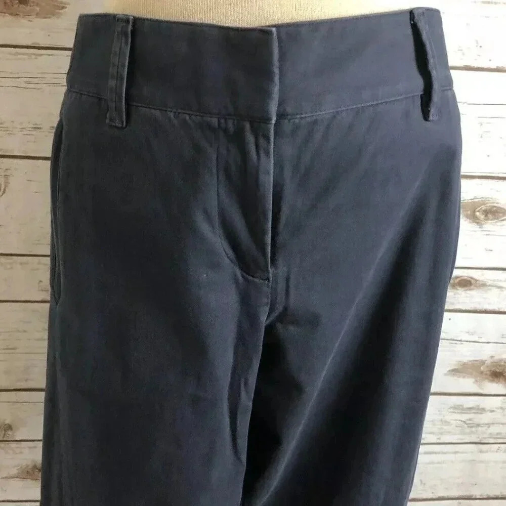 ANN TAYLOR LOFT Women Zip Up Modern Skinny Ankle Pockets Blue Pants Sz 8 Petite - Picture 6 of 11